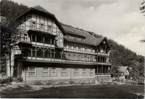 1973 Ilsenburg, Kurheim -Martin Andersen Nexö-, Fachwerk, Sachsen-Anhalt,E. Riehn AKU1