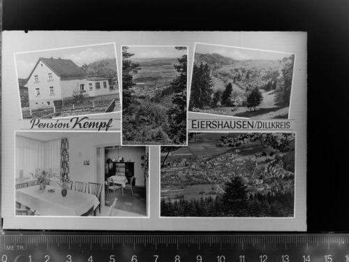 35713 W6345 Simmersbach b Dillenburg GLASNEGATIV Pension Kempf