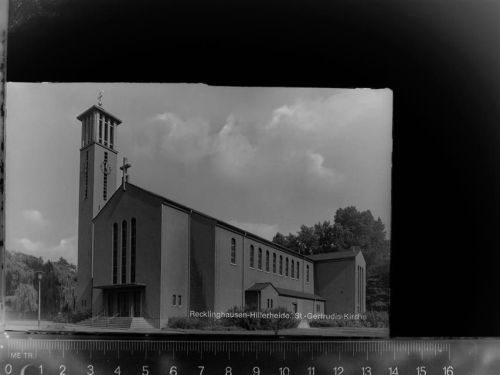 45657 W4350 Recklinghausen , Westf GLASNEGATIV St. Gertrudis Kirche