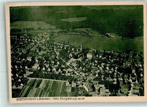 Bietigheim Fliegeraufnahme Original aufmontierte Verlagsmusterkarte