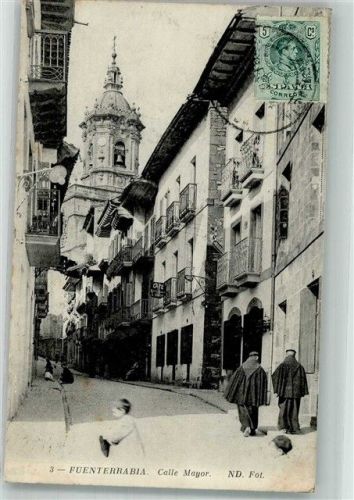 Fuenterrabia Gasse Calle Mayor Kirche Marke bildseitig