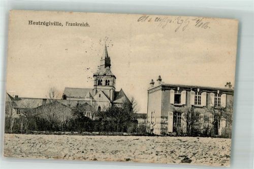 Heutregiville 1916 Kirche Feldpost WK I 3.Garde Inf.Div.