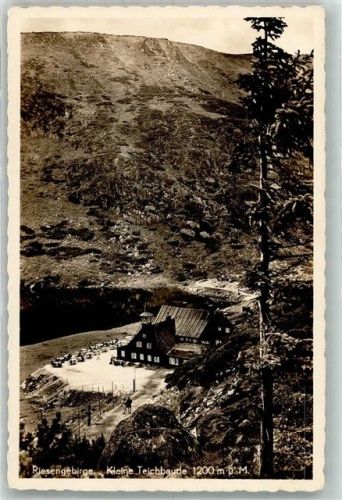 Teichbaude 1928 Hüttenstempel Hampelbaude