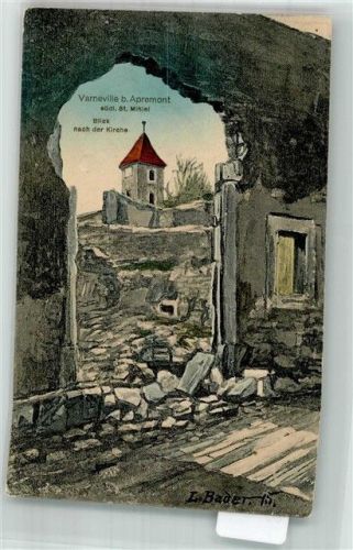 Varneville 1915 Feldpost WK I 5.Bayer. Inf.Div. Kirche