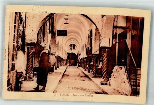 Tunis 1928 Marktszene Souk Tracht