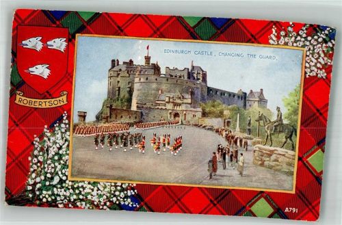 Edinburgh 1953 Burg Denkmal Uniform the Guard Wappen Robertson