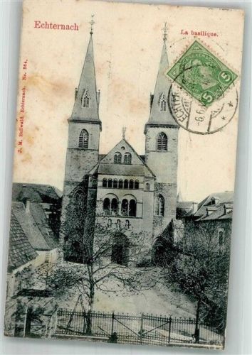 Echternach 1906 Kirche Marke bildseitig