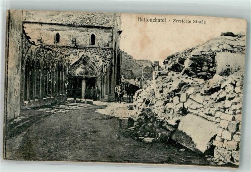 Vigneulles-les-Hattonchatel WK I zerstörte Straße