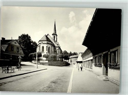 Zirovnice Gasthaus Kirche Omnibus- Haltestelle