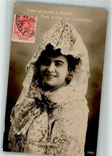 Valencia 1911 Schauspielerin Marina Gurina Marke bildseitig