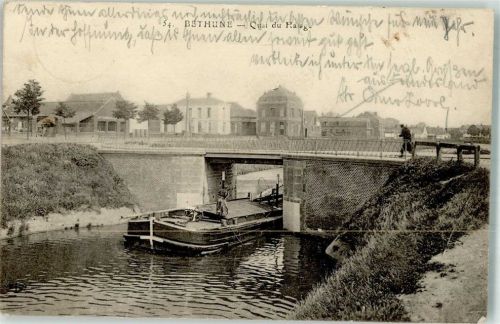 Bethune Feldpost WK I 6.Armee 15/1 Quai du Halage