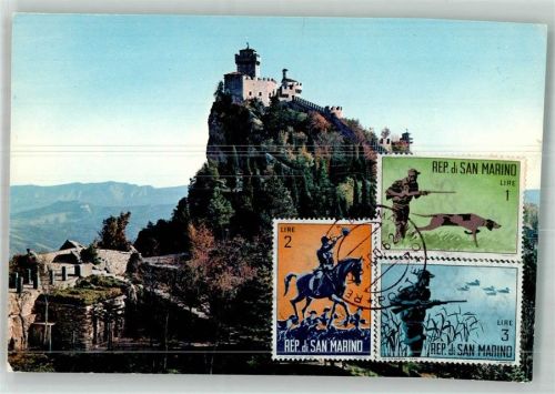 San Marino Burg Marke bildseitig