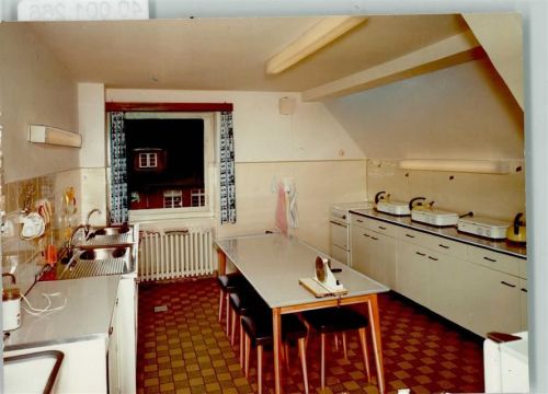 W2282 List , Sylt Ferienhaus Innenaufnahme, Küche, Kurbelbrotschneidemaschine Kaffeemühle FOTO KEINE AK