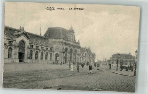 Mons 1915 Bahnhof Feldpost WK I 14.Res.-Korps