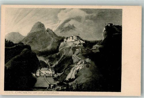 Reutte Burg Veste Ehrenberg vor der Zerstörung