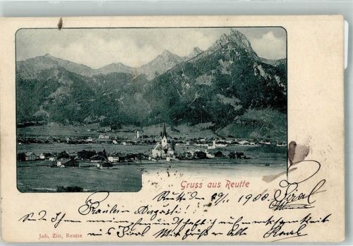 Reutte 1900 Gruss aus