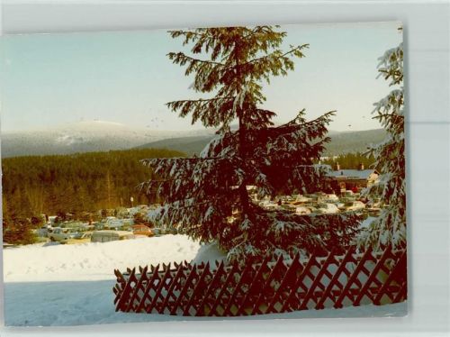 Torfhaus Blick zum Parkplatz Winteraufnahme