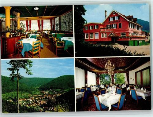 Calmbach Hotel Birkenhof Innenaufnahmen 4-Bildaufnahme Ortsansicht