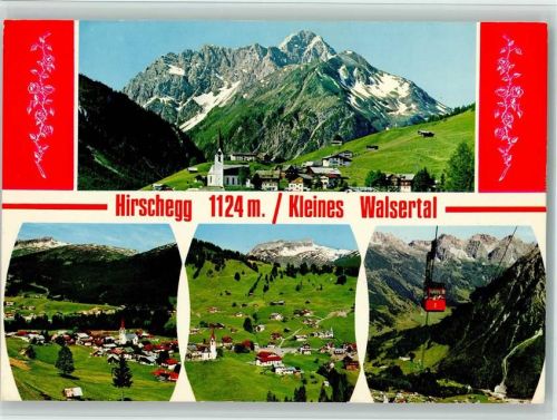 Hirschegg Berggondel und vier Ortsansichten