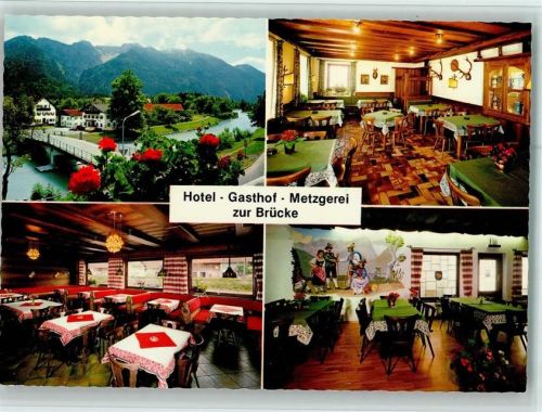 Eschenlohe Hotel Gasthof Metzgerei Zur Brücke Innenaufnahmen 4-Bildaufnahme