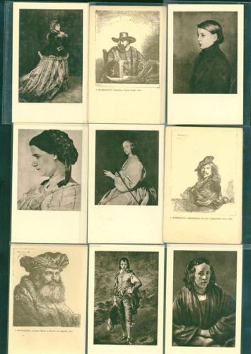 Portraits gemalt von Künstlern Lot mit 15 AK, um 1920; überwiegend gute Erhaltung, nicht gelaufen