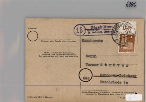 Glashütten Landpoststempel
