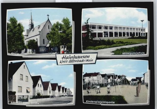 Hainhausen Schule Baum Kirche SPielplatz Adalbert-Stifter-Straße