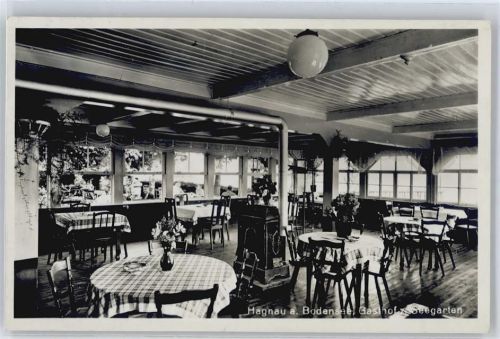 Hagnau Gasthof zum Seegarten Lampe Tisch Stuhl