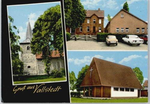 Vallstedt Kirche Auto Haus Baum Kreuz