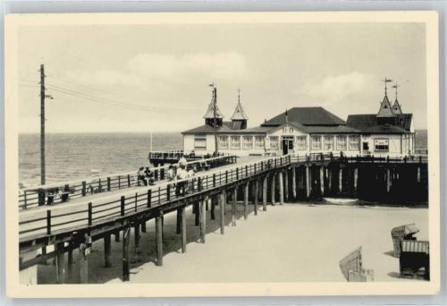 Ahlbeck Meer Strand Steg Fußgänger