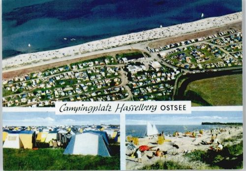Hasselberg Fliegeraufnahme Meer Strand Camping
