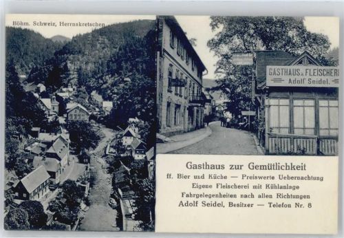 Hrensko Herrnskretschen - Gasthaus zur Gemütlichkeit