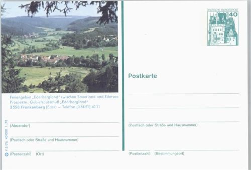 Frankenberg Gesamtansicht Feld Wald Haus