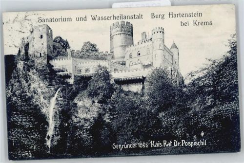 Krems Sanatorium, Wasserheilanstalt Burg Hartenstein