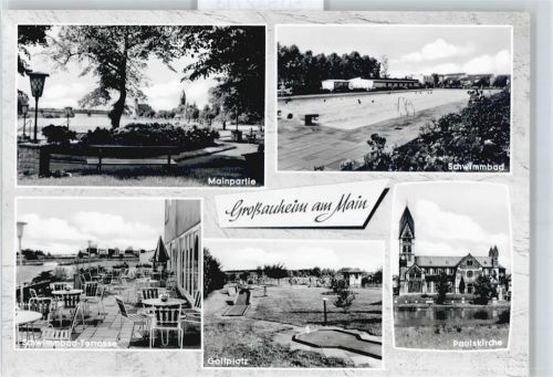 Großauheim Schwimmbad, Kirche, Minigolfplatz