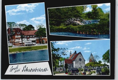 Schwabstedt Fluss Kirche Brücke