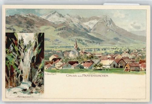 Partenkirchen Partnachklamm, sign. Deuchert