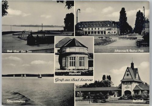 Bad Saarow Bahnhof, Scharmützelsee, Segelboot, Johannes-R.-Becher-Platz, Moorbad