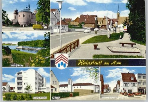 Hainstadt Kirche, Kloster, Altenheim, Straße, Fluss