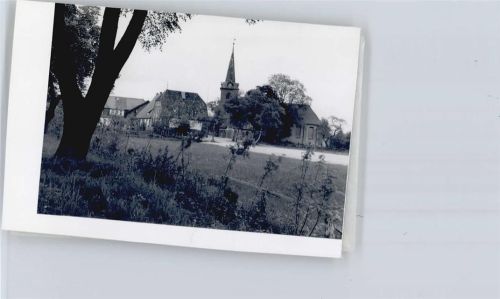Otterstedt Foto mit Negativ, Blick zur Kirche