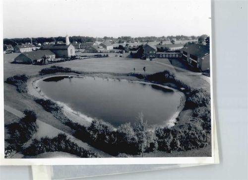 Lilienthal Foto mit Negativ, Blick vom Krankenhaus zur Kirche