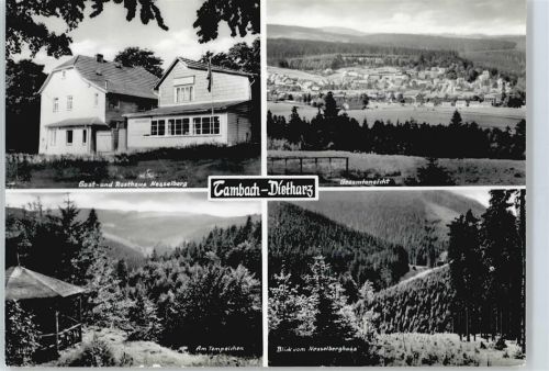 99897 O5809 Tambach-Dietharz , Thüringer Wald - Gasthaus Nesselberg, Am Tempelchen, Blick vom Nesselberghaus