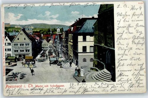 Pößneck Marktplatz, Schuhgasse