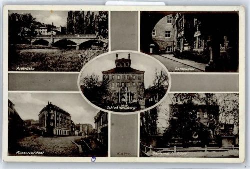 Zeitz Auebrücke, Schloß Moritzburg, Rathaushof, Wasservorstadt, Denkmal der Arbeit