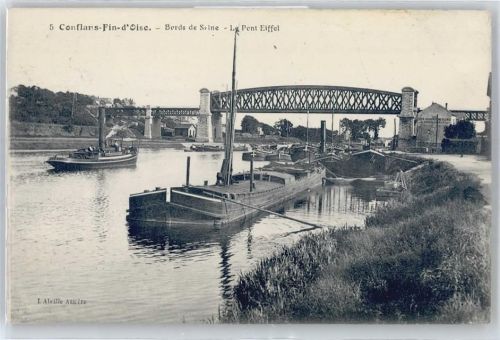 Conflans-Sainte-Honorine Schiff, Brücke, Conflans-Fin-d´Oise