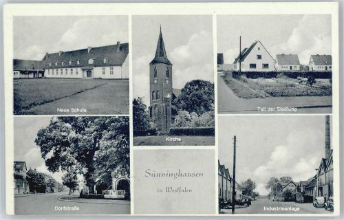 Sünninghausen Neue Schule, Kirche, Industrieanlage, Dorfstraße