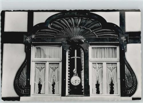 Hachenburg Westerwald Bank berühmte Uhr