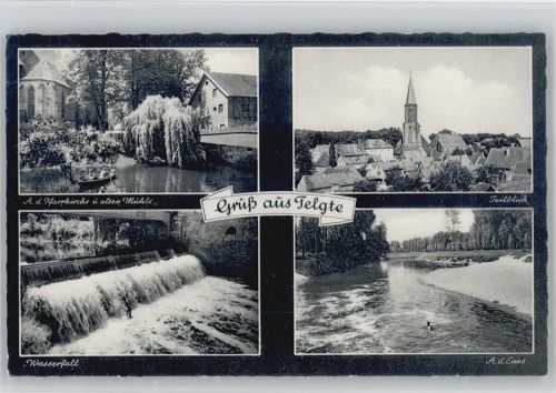 Telgte Pfarrkirche alte Mühle Wasserfall