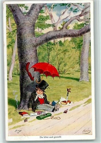 Primus Nr. 1271 - sign Bert - Unter einem Baum Picknick machen