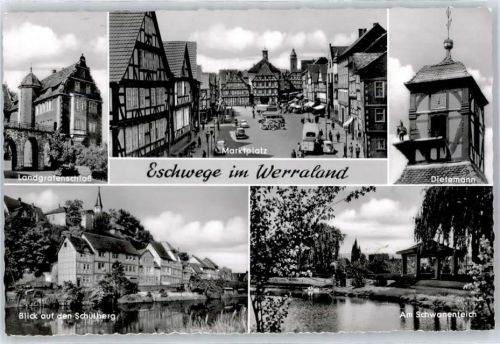 Eschwege Landgrafenschloß, Marktplatz, Dietemann, Schwanenteich, Schulberg